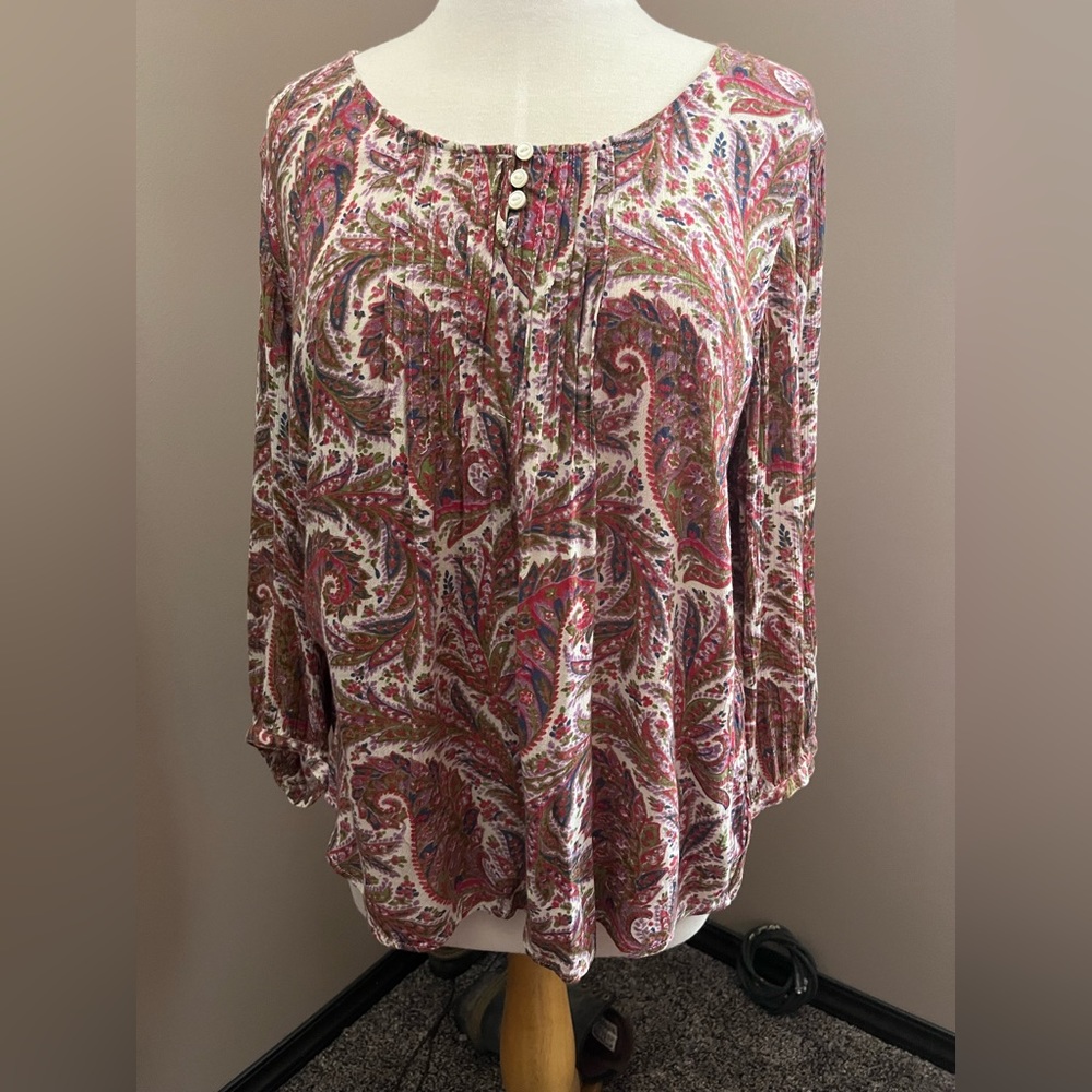 Lauren Ralph Lauren multicolor linen top